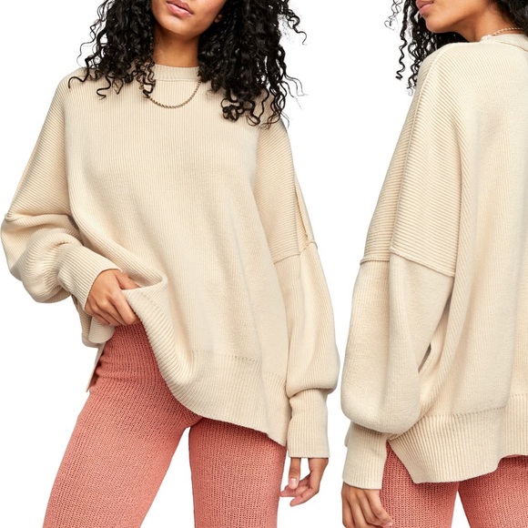 Free People Sweaters - Free People Easy Street Tunic in cream